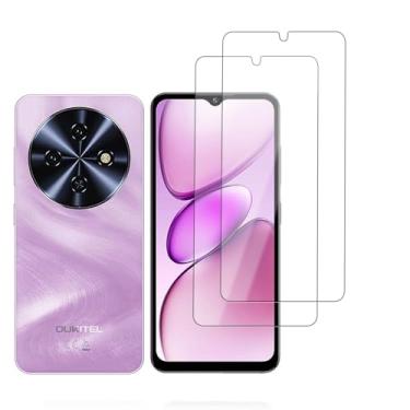Imagem de KONXISA Pacote com 2 protetores de tela para OUKITEL C5, protetor de tela de celular de vidro temperado, película protetora de 9 durezas HD transparente antiarranhões e sem bolhas