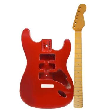 Imagem de KIT MXP braço Maple e corpo guitarra STR ASH Fiesta Red