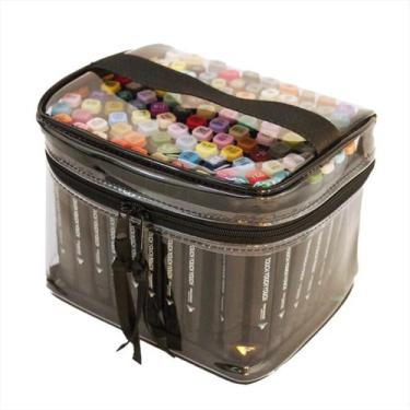 Imagem de Estojo Color Friends Preto (Armazena 120 Canetas) - SABRA