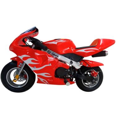 Imagem de Mini Moto Infantil Gasolina 2 Tempos 49CC Speed Ninja GP Esportiva Vermelha Importway WVPR-204