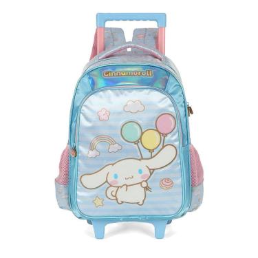Imagem de Mochila de Rodinhas Luxcel Com Alça Cinnamoroll Azul