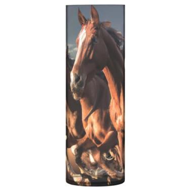 Imagem de JUZIHAI Vaso de corrida de cavalo para flores 9,9 cm x 30 cm Cilindro de plástico moderno vaso de flores para centro de mesa de casamento decoração de casa