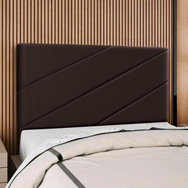 Imagem de Cabeceira Queen 160 Cm Com Frame Cristal Corino Marrom Artte Marrom