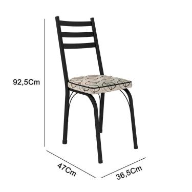 Imagem de Conjunto Mesa De Jantar Tubular Com 6 Cadeiras 141 Malva Tampo Bp 136cm Nature Assento Cedro - Combo Stock