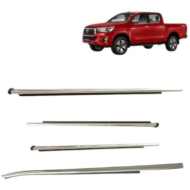 Imagem de Kit Frisos Externos Cromados Portas Dianteira/Traseira Para Hilux 2017 a 2019