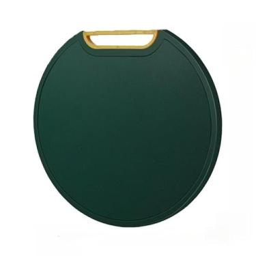 Imagem de Tábua de Corte Redonda Antibacteriana à Prova de Mofo com Suporte em Pé - Mini Ralador de Legumes, Fácil de Limpar e Armazenar(VERDE ESCURO)