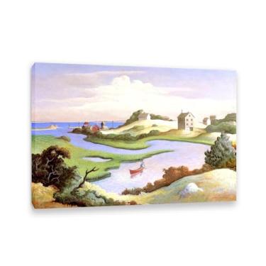 Imagem de Thomas Hart Benton Paintings Wall Art From My Mother's House Reproduções de arte clássica Thomas Hart Benton Pôster em tela para sala de estar decoração de parede de casa 100 x 70 cm (83.8x71.1 cm