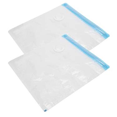 Imagem de aqxreight 2 Unidades de Saco de Armazenamento a Vácuo que Economiza Espaço, Saco de Viagem Selado e Comprimido Com Entradas de Ar de Rosca de 3,5 Cm: 28x22 Cm de Armazenamento PE, Roupas Resistentes