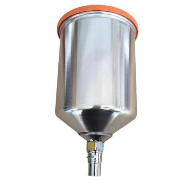 Imagem de EFDNK-HB Conector de rosca de ar de copo de plástico pulverizador de tinta para ferramenta de pistola de pulverização, conectores de substituição de potes HVLP de 600 ml (para SATA)