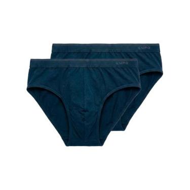 Imagem de Kit com 2 Cuecas Slip Lupo 485-003, Azul marinho, GG