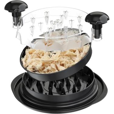 Imagem de Desfiador Manual de Carne, Triturador para Frango e Carnes Cozidas, Base Antiderrapante, 22cm de Diâmetro, Preto