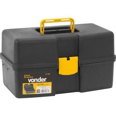 Imagem de Caixa Plástica Para Ferramentas Baú 370x220x200mm Com 2 Band - Vonder