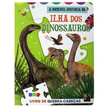Imagem de Livro de quebra-cabeça ilha dos dinossauros - PÉ DA LETRA - PE DA LETR