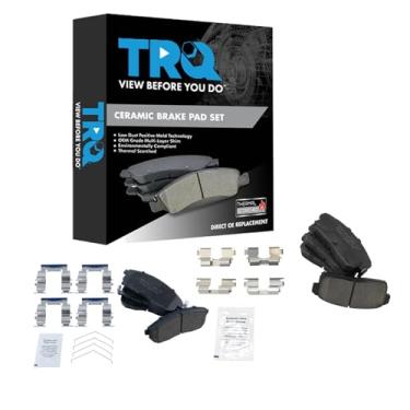 Imagem de TRQ Pastilhas de freio de cerâmica compatíveis com 2001 INFINITI G20 2002-2006 Nissan Sentra