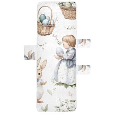 Imagem de Coelho vintage branco espreguiçadeira toalha de praia capa de piscina toalha de praia com bolsos espreguiçadeira de piscina costeira 85 x 76 centímetros