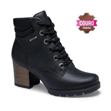 Imagem de Bota Coturno Tratorado de Couro Dakota Salto Bloco G9791-Feminino