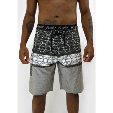 Imagem de Bermuda Água Alkary Faixas Cinza-Masculino