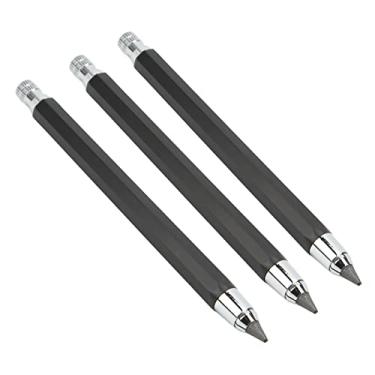 Imagem de Generic 3 Pçs Kit de Lápis de Carpinteiro Mecânico Ferro Carpintaria Marcação Lápis Com Apontador, Fácil de Usar Material Escolar e de Escritório (Preto)