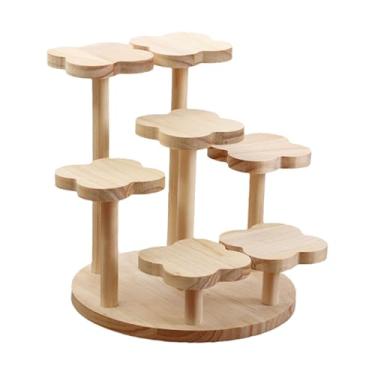 Imagem de RNXRZANK Mini Suporte para Miniaturas, Expositor de Madeira, Prateleira de Exposição, Suporte para Miniaturas de Cupcake, Acessórios para Lojas