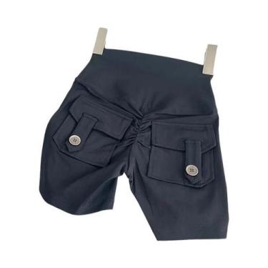 Imagem de Shorts De Yoga Femininos De Cintura Alta Para Treino Fitness Levanta B