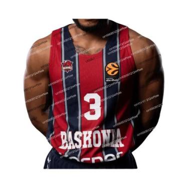 Imagem de Camisa De Basquete Masculina Espanha Baskonia 25/26 Kit Especial Para 