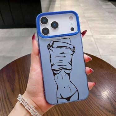 Imagem de Capa de telefone compatível com iPhone 17 de 6,3 polegadas, design de padrão de beleza sexy, capa protetora de TPU transparente e macia, à prova de choque, adequada para iPhone 17 Pro Max/16/15/14/13