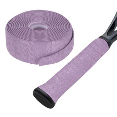 Imagem de YELARXI Fita de aderência para raquete de tênis, antiderrapante com overgrip elástico de 2 m e roxo super absorvente sensação seca substituição Badminton Grips para (bola de piquete/vara de pesca)