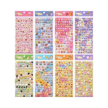 Imagem de Bonito mini animal estereoscópico 3D bolha adesivo diário adesivo deco