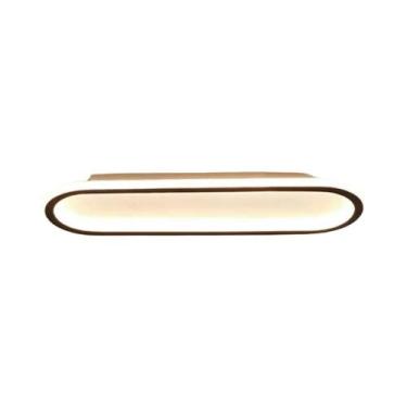 Imagem de Luz De Teto LED Minimalista Preta E Branca 40/60/80 Forma Retangular C