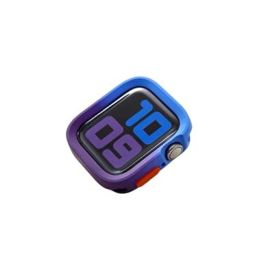 Imagem de EKSIL Capa de silicone macio para Apple Watch 10 9 8 7 6 SE 5 capa esportiva fosca antiqueda para Iwatch 49 mm, 41 mm, 40 mm, 44 mm, 45 mm, 42 mm e 46 mm (azul-roxo, ultra 2 de 49 mm)