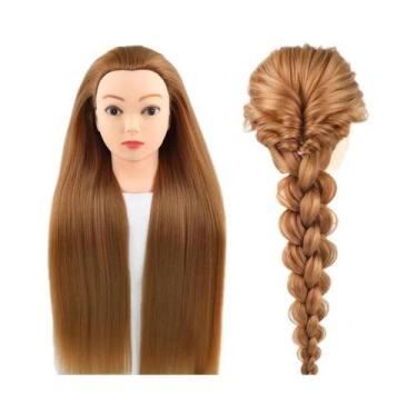 Imagem de Cabeça De Manequim De Fibra De Alta Temperatura Loira Para Treinamento