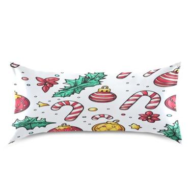 Imagem de Blueangle Fronha de cetim de biscoito de gengibre para cabelo e pele, fronha de seda, tamanho king (50,8 x 101,6 cm) - fronhas de cetim com fecho de envelope (105)