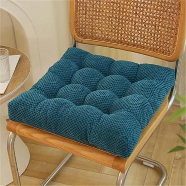 Imagem de Almofadas para cadeiras de jantar, com base antiderrapante, almofadas para assento de cozinha com amarras, almofada de assento lavável para sala de jantar interna.