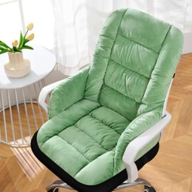 Imagem de Gujuja Almofada para cadeira de mesa almofada de cadeira de escritório com suporte alto para encosto almofada de assento com fundo antiderrapante para escritório, carro, casa, sala de jantar, cozinha