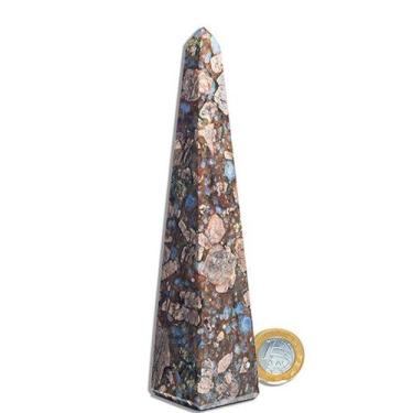 Imagem de Obelisco Riolita Rosa Natural Lapidação Manual 17 a 18cm - CristaisdeC