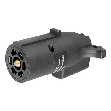 Imagem de CURT 57004 LED compatível com lâmina RV de 7 vias lado para adaptador de fiação de reboque de 4 vias, preto