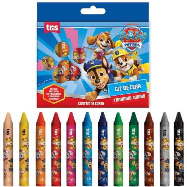 Imagem de Giz De Cera Jumbo Patrulha Canina - 12 Cores - Tris