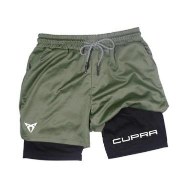 Imagem de Bermuda Esportiva Masculina De Secagem Rápida E Respirável Em Dupla Ca
