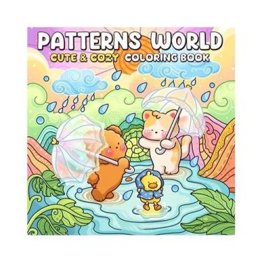 Imagem de Livro De Colorir Para Adultos 28 Páginas: Desenhos Do Dia a Dia De Gat