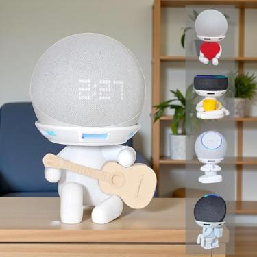 Imagem de Suporte Alexa Echo Dot 3, 4 e 5, Echo Pop e Echo Max Robert Violão Multiuso e outros. Coleção, Decoração Presente. Stand de Mesa