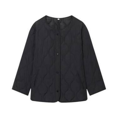 Imagem de Casaco Parka Acolchoado De Manga Longa Para Mulheres, Quente, Casual, 