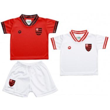 Imagem de Kit 2 Camisetas + Shorts Infantil Flamengo   Torcida Baby-Masculino