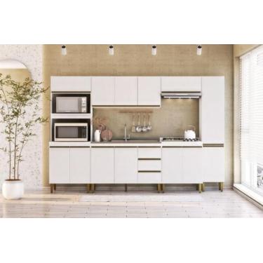 Imagem de Cozinha Modulada 6 Peças 2 Aéreos 2 Balcões e 1 Torre Quente e 1 Panel