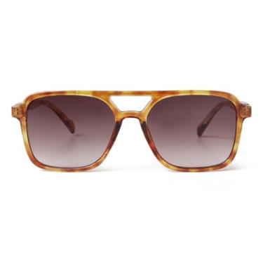 Imagem de Óculos de Sol Grandes e Modernos para Homens e Mulheres, com Lentes Marrons Vintage e Armação com Rebites, Proteção UV(7)
