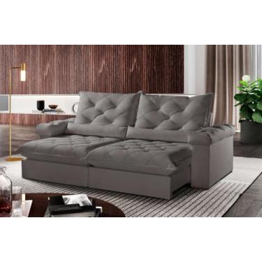 Imagem de Sofá Retrátil e Reclinável 200m Veneza Pillow com 20cm Fibra Siliconad