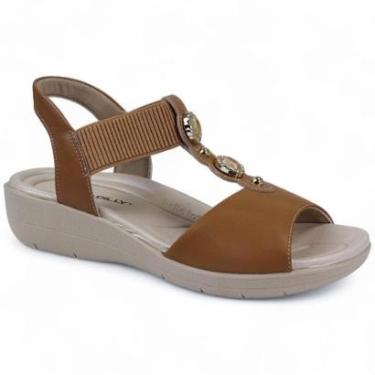 Imagem de Sandália Piccadilly Anabela Fascite Wide Fit 239033 Feminino-Feminino