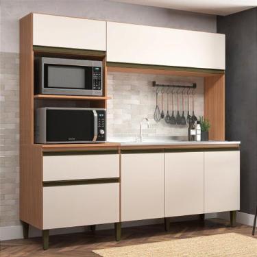 Imagem de Cozinha Compacta Vitoria New Freijó / Off White J carvalho. 6 portas e