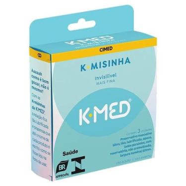 Imagem de Preservativo K-Med K-Misinha Lubrificado Invisível - 3 Unidades - Cime