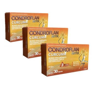 Imagem de Kit 3 Condroflan Artix Colágeno Tipo 2 com Acido Hialurônico - Airela