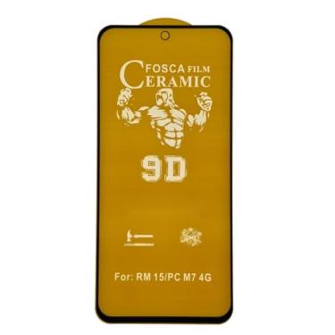 Imagem de Compatível com Xiaomi Redmi 15 - Película Fosca de Ceramica Gel 9d Protetora de Tela anti-riscos queda Full Cover